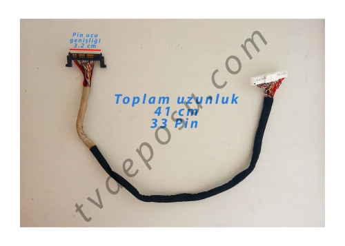 TPT430H3-HVN01.U, 43PFS6805/62, PHİLİPS LED TV, 33 PİN LVDS KABLO