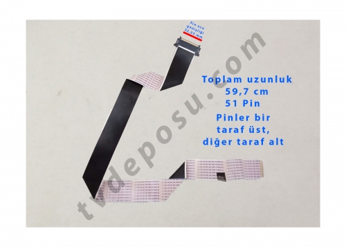 HF, AWM 20941, 105C 90V, VW-1, 51 PİN, VES395UNDC-2D-N12, 40SBF500,  SEG LED TV FLEX KABLO