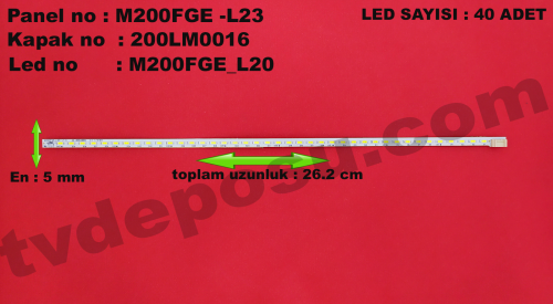 M200FGE_L20 L1-A, E117098, M200FGE -L23, 200LM00016, LED BAR